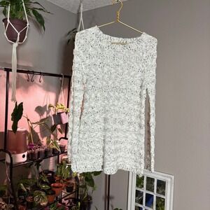 Vintage America Blues Knit Sweater Textured Pullover Cozy Layering M